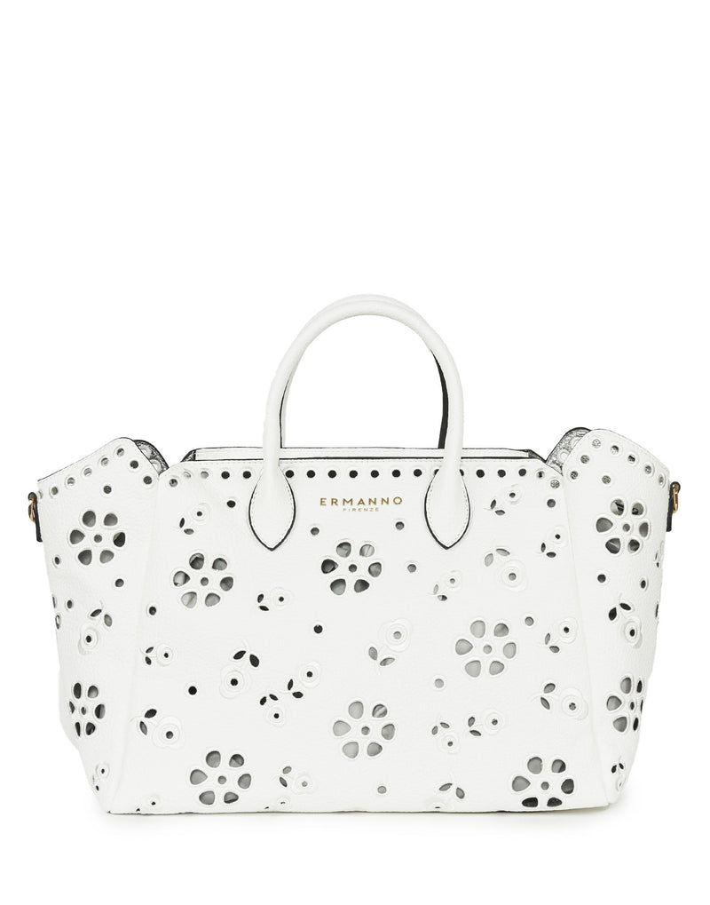 BORSA SHOPPER FORATA BIANCO