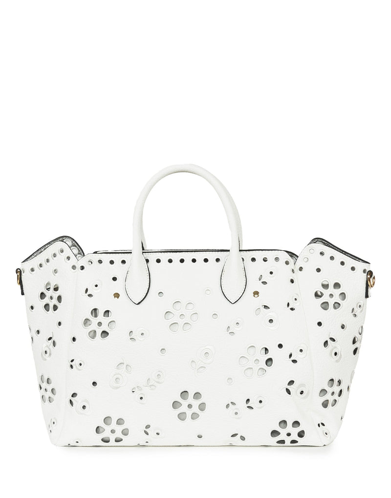 BORSA SHOPPER FORATA BIANCO