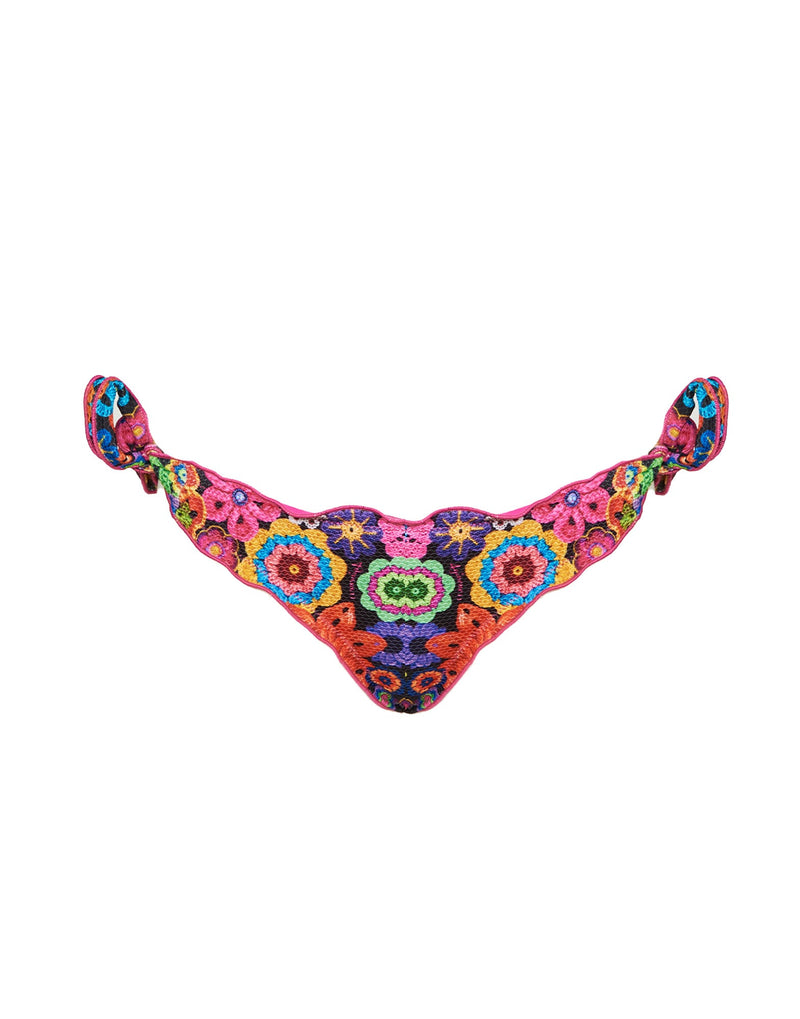 COSTUME BIKINI A FASCIA STAMPA FIORI MULTICOLOR