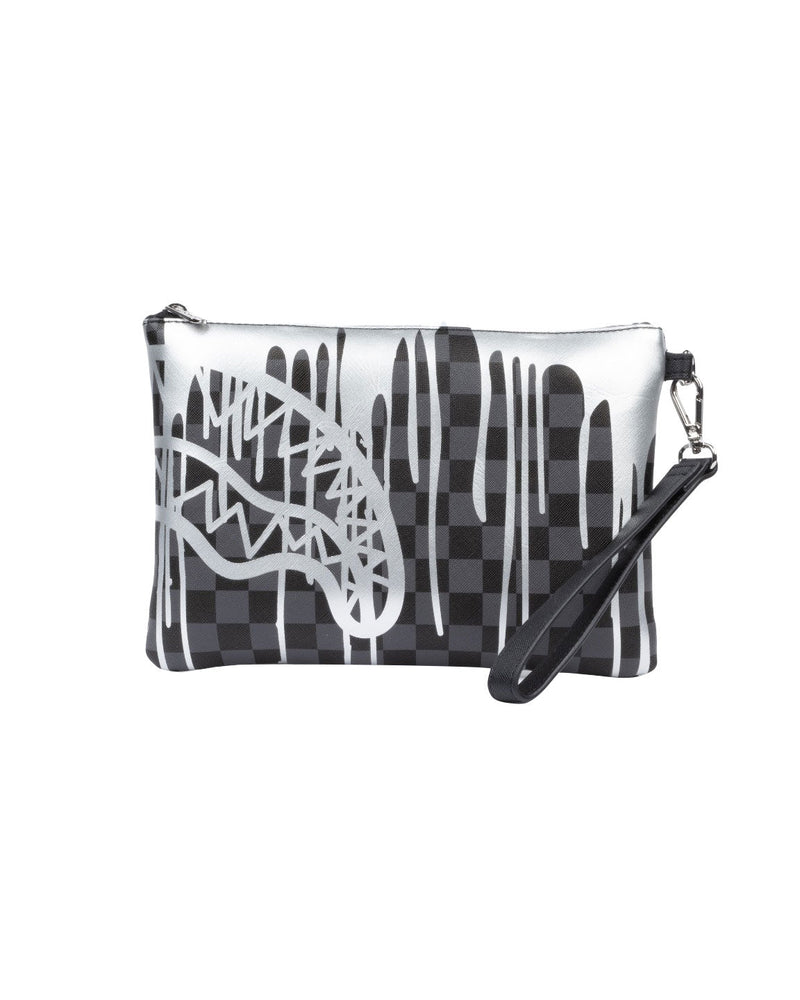 POCHETTE PARIS PAINT CON SCACCHI E COLATURE DI VER