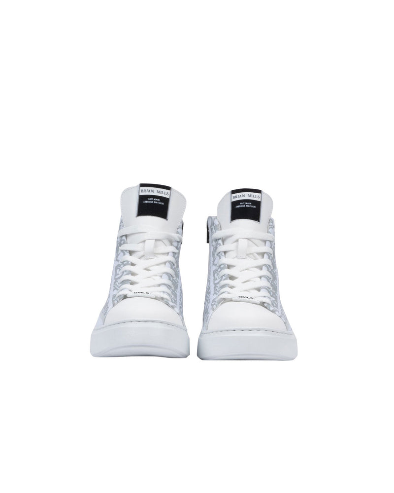 SNEAKERS ALTE BIANCHE CON LOGO