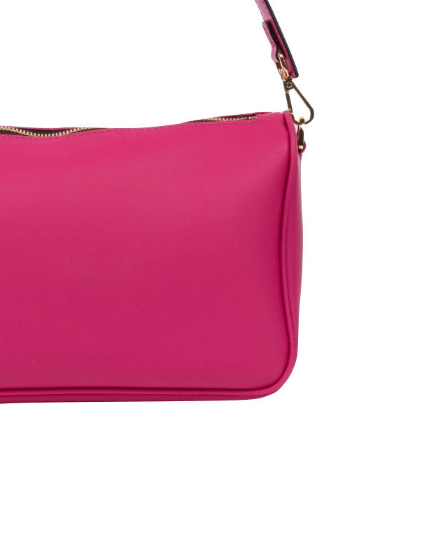 BORSA A SPALLA MAXI STUDS FUCSIA