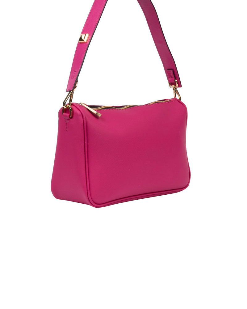 BORSA A SPALLA MAXI STUDS FUCSIA