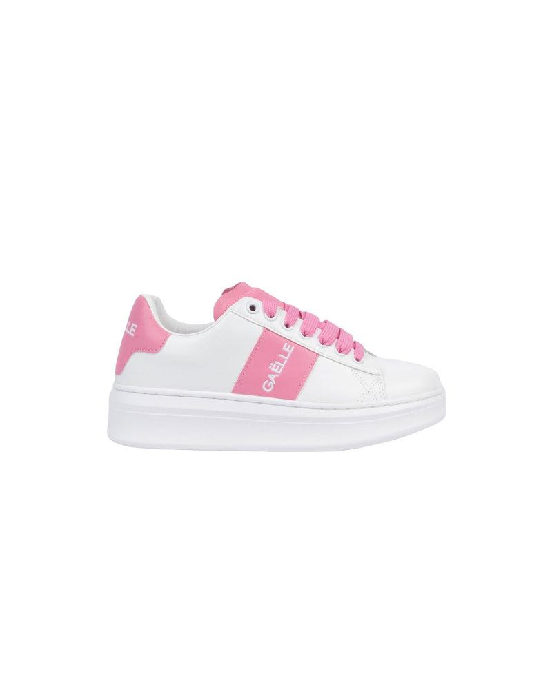 SNEAKERS BIANCHE CON FASCIA ROSA