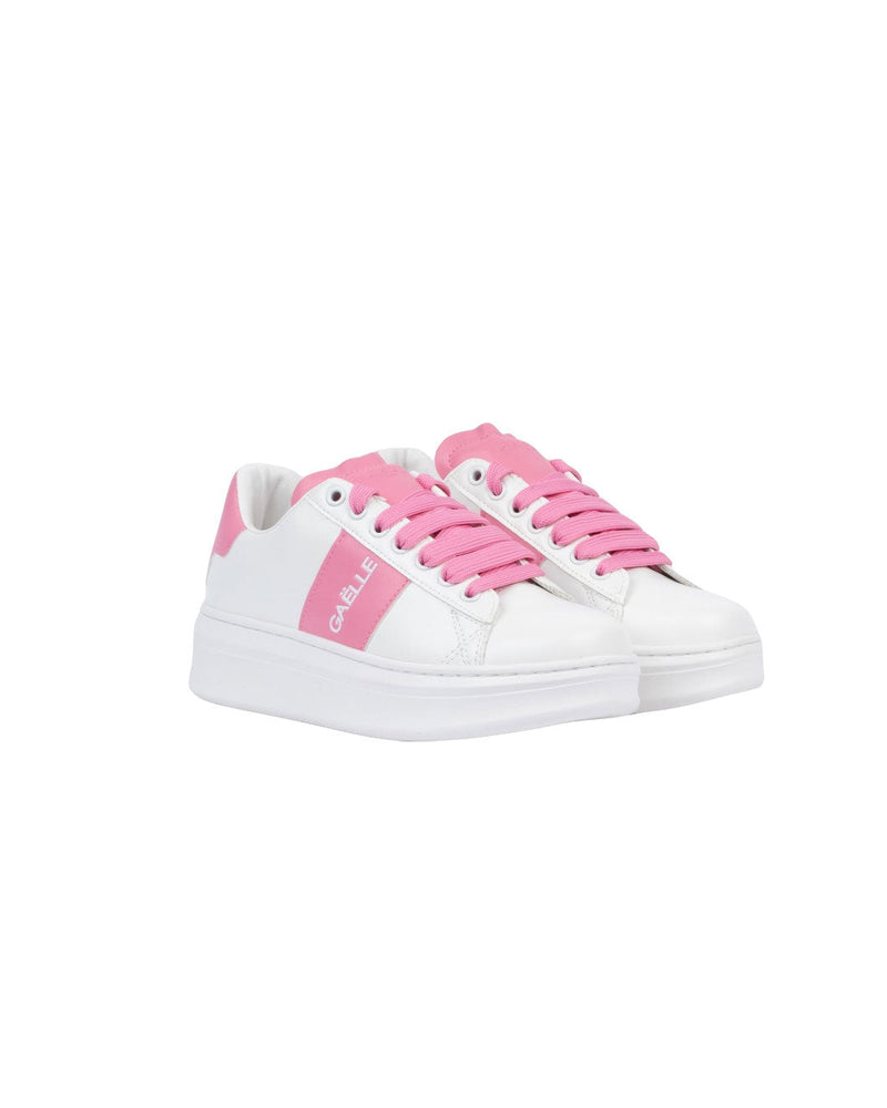 SNEAKERS BIANCHE CON FASCIA ROSA