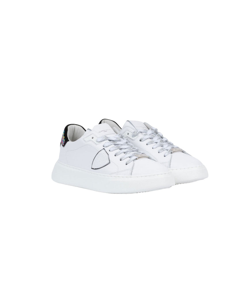 SNEAKERS TEMPLE BIANCHE CON RIPORTO A BORCHIE MULT