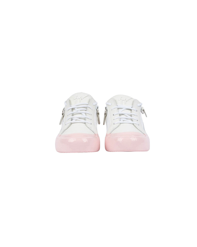 SNEAKERS BASSE BIANCHE E ROSA