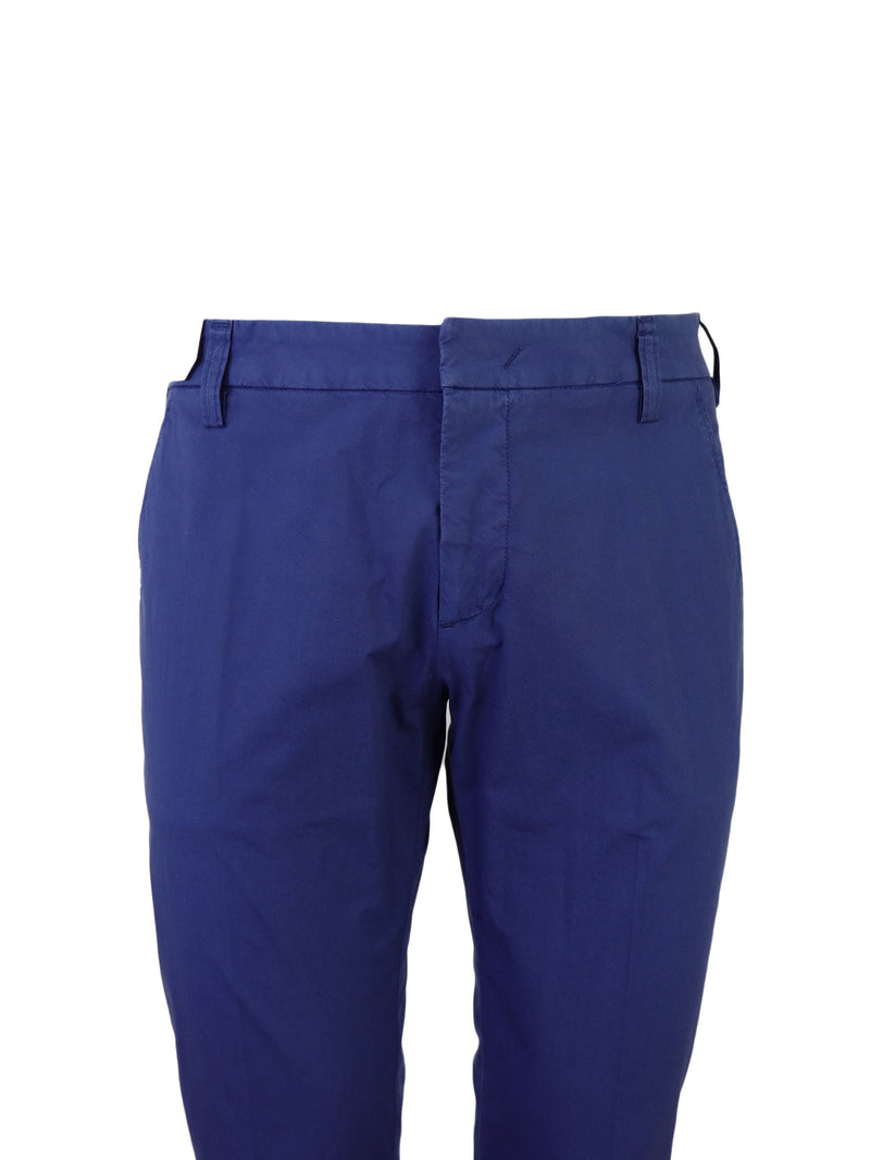 PANTALONI IN COTONE BLU ROYAL CON TASCA AMERICA