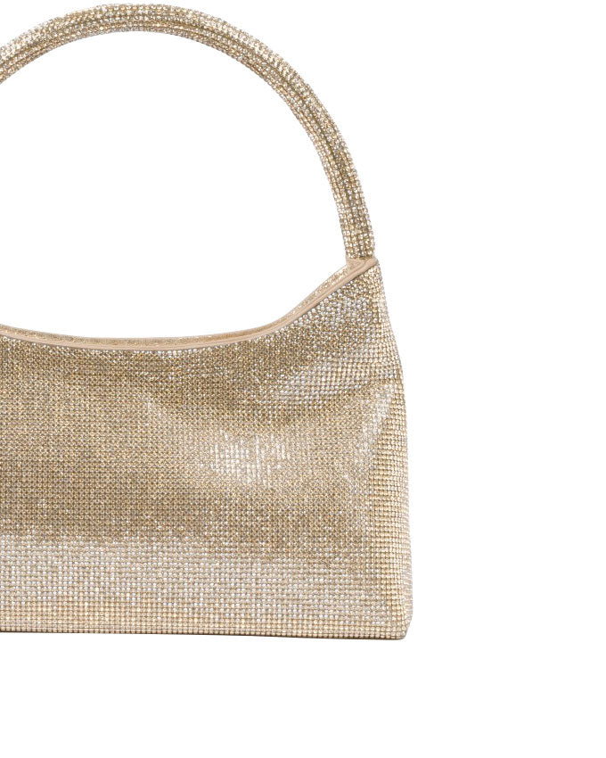 BORSA A MANO ORO CON STRASS