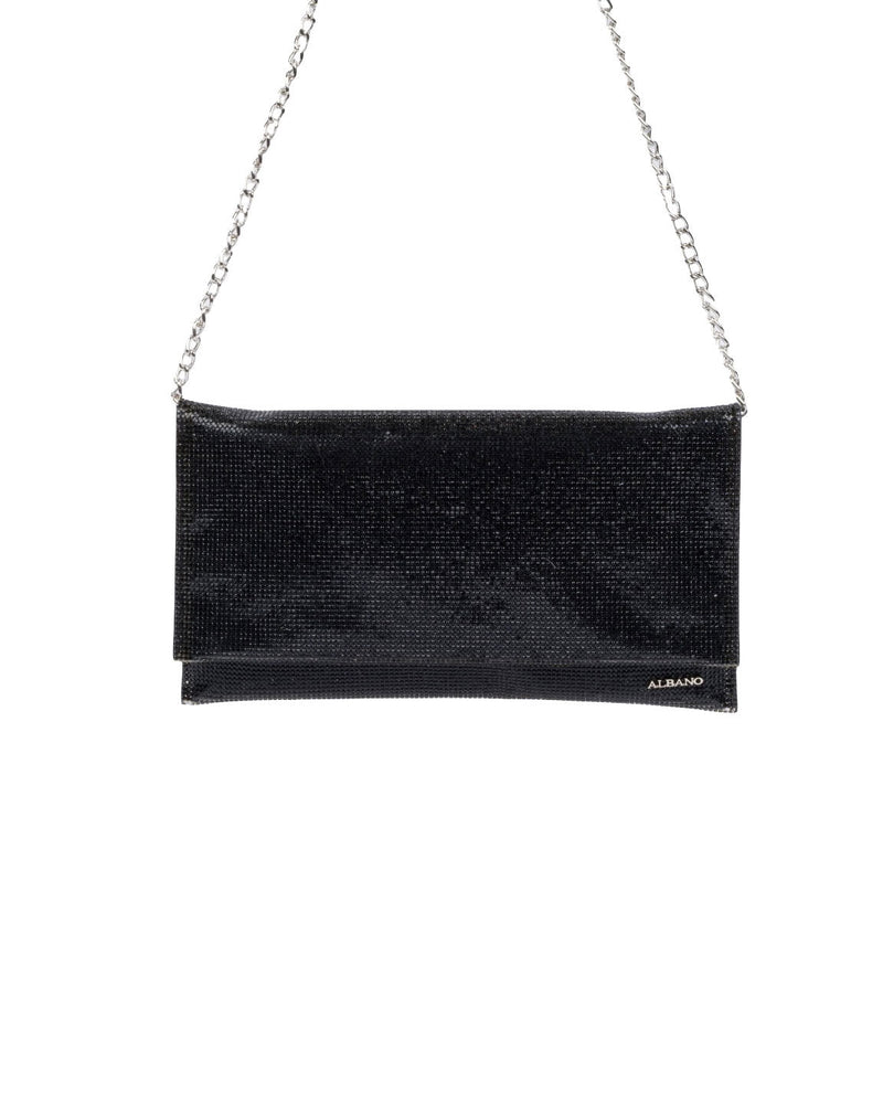 POCHETTE NERA CON STRASS