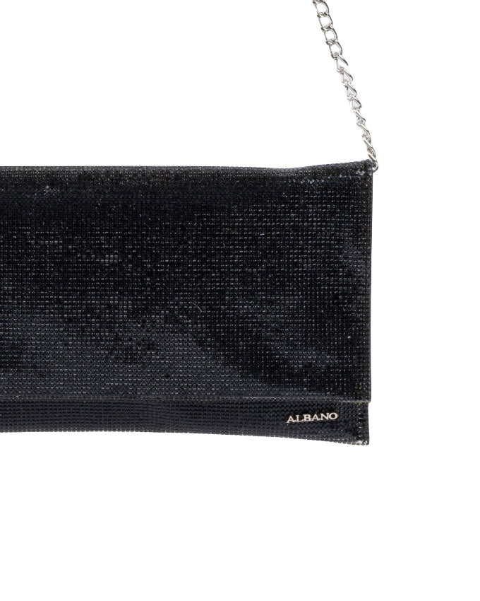 POCHETTE NERA CON STRASS