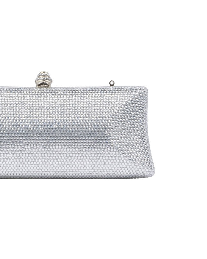 BORSA CLUTCH ARGENTO CON STRASS