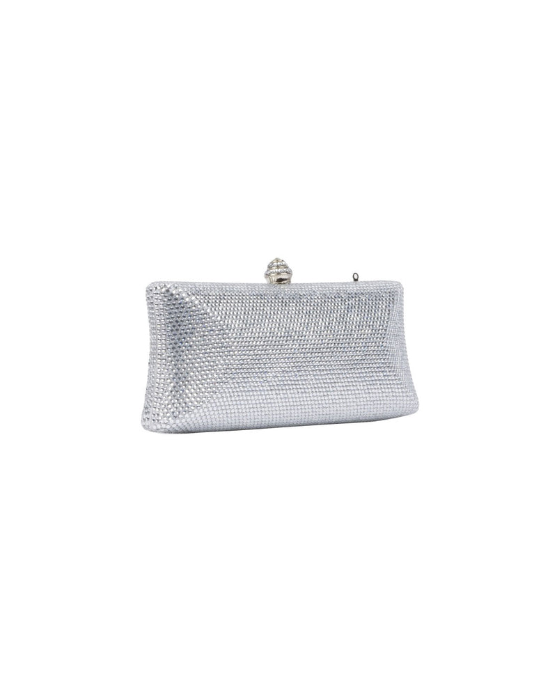 BORSA CLUTCH ARGENTO CON STRASS