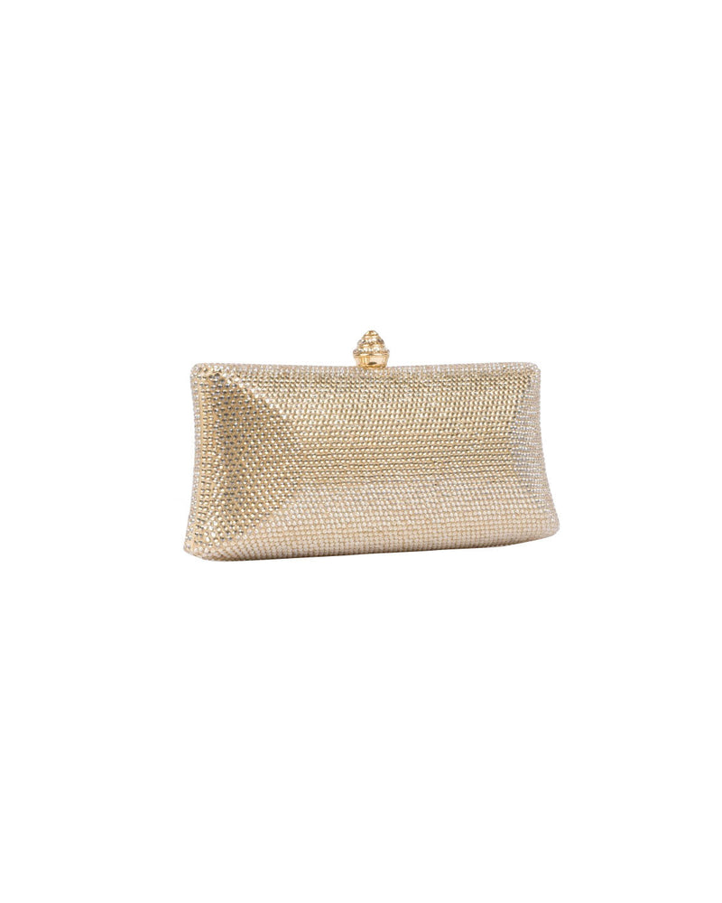 BORSA CLUTCH ORO CON STRASS