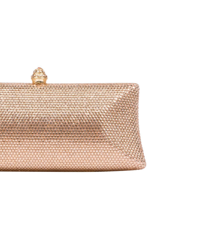 BORSA CLUTCH ORO ROSA CON STRASS