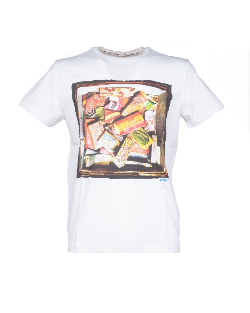 T-SHIRT PERRY BIANCA STAMPA CARAMELLE