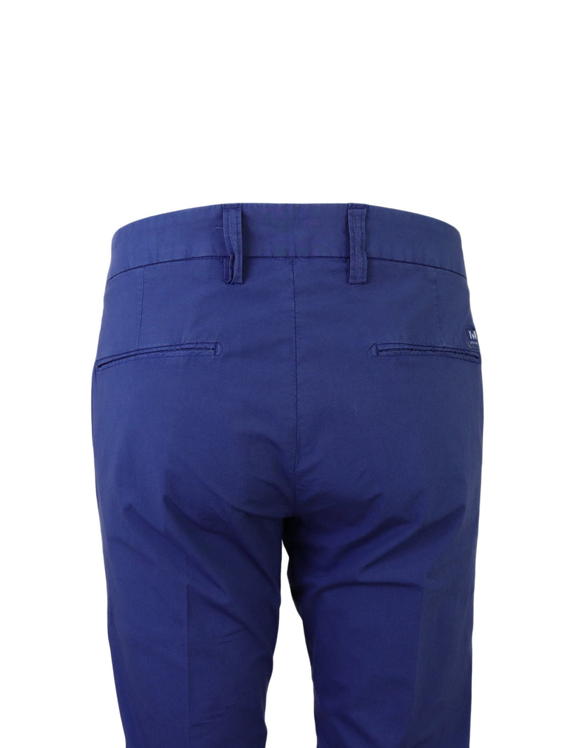 PANTALONI IN COTONE BLU ROYAL CON TASCA AMERICA