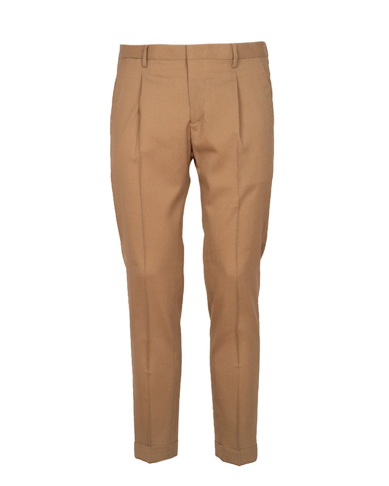 PANTALONI BEIGE CON PINCES