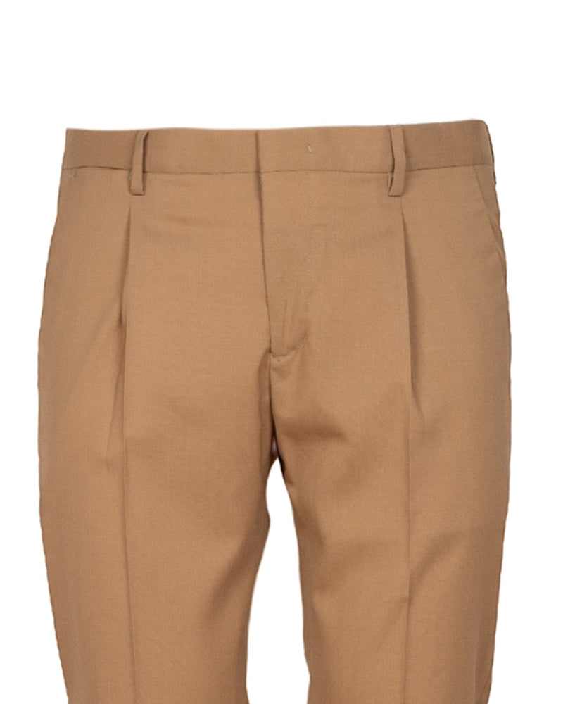 PANTALONI BEIGE CON PINCES