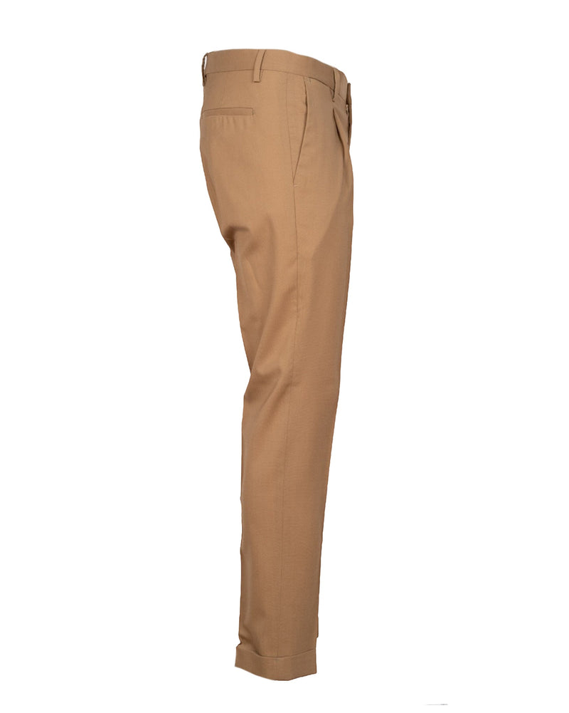 PANTALONI BEIGE CON PINCES