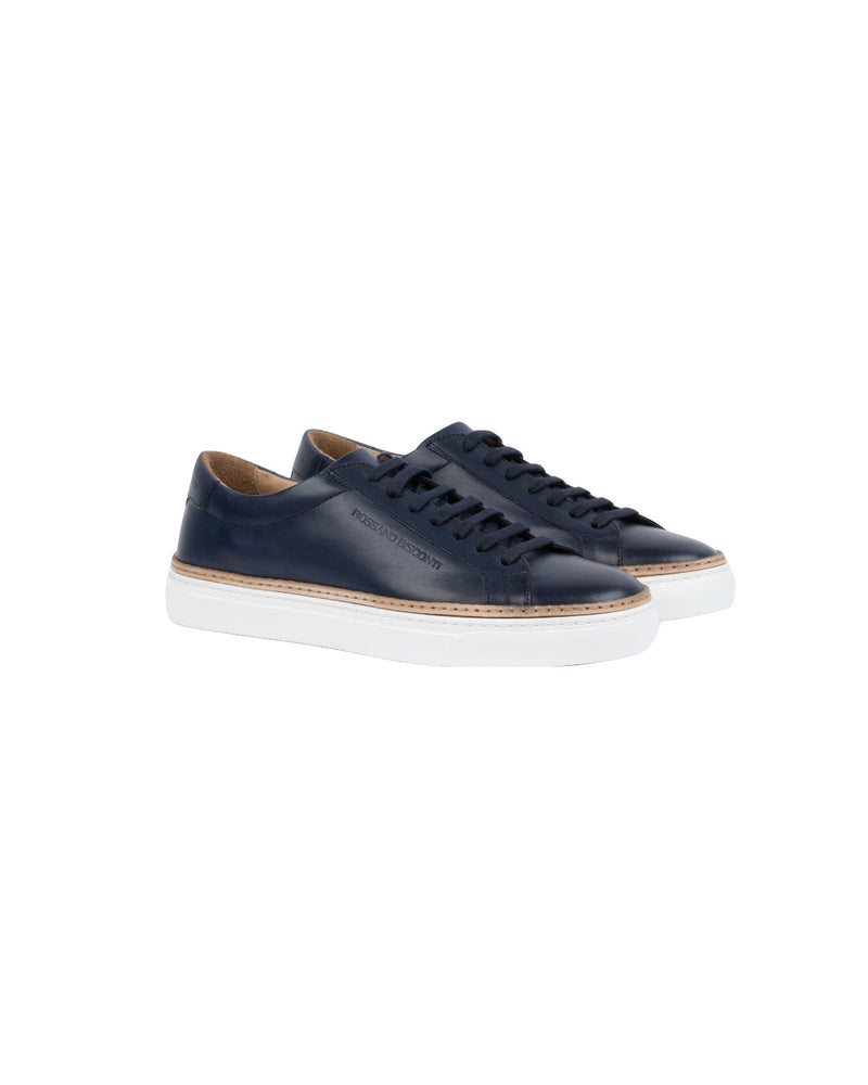 SNEAKERS BLU CON BORDO IN CORDA