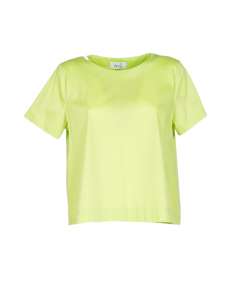 BLUSA IN COTONE VERDE LIME