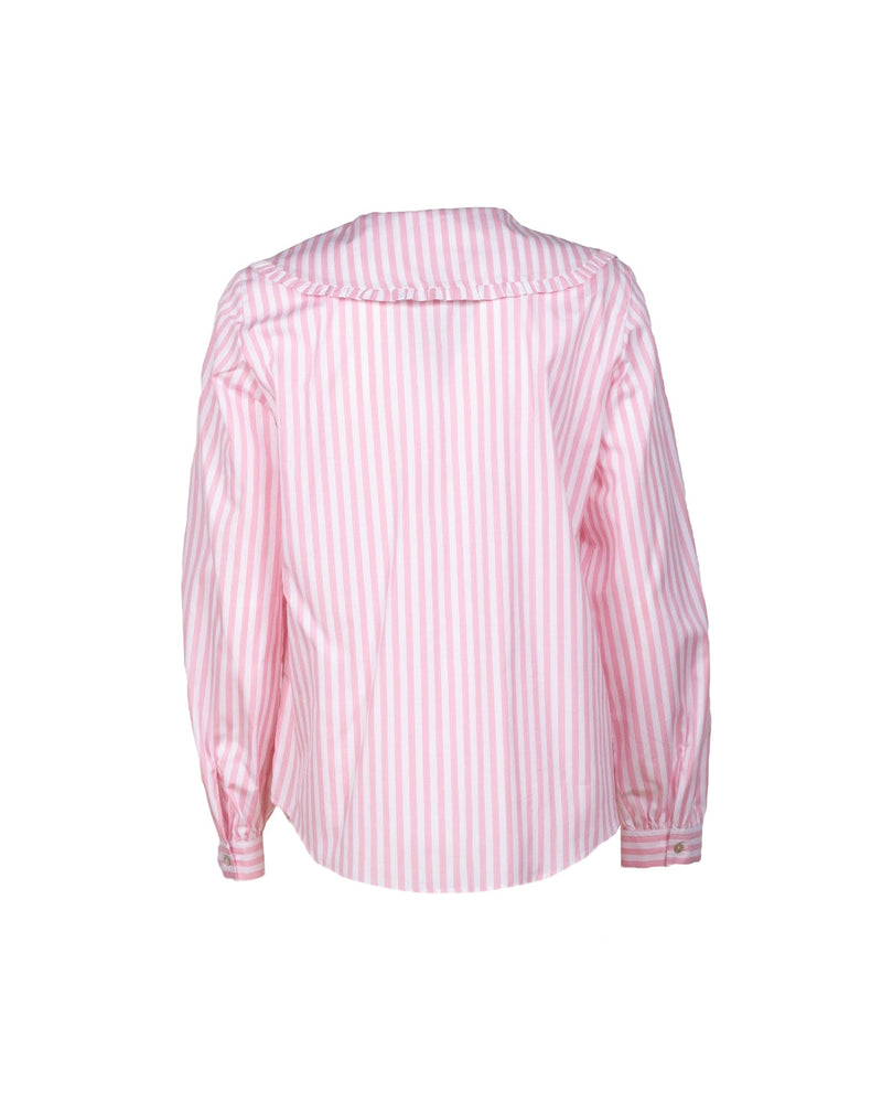 CAMICIA A RIGHE BIANCA E ROSA