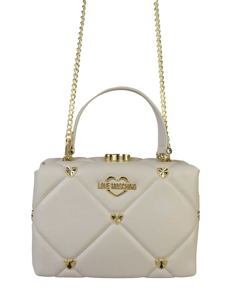 BORSA CLUTCH LOVE MOSCHINO AVORIO