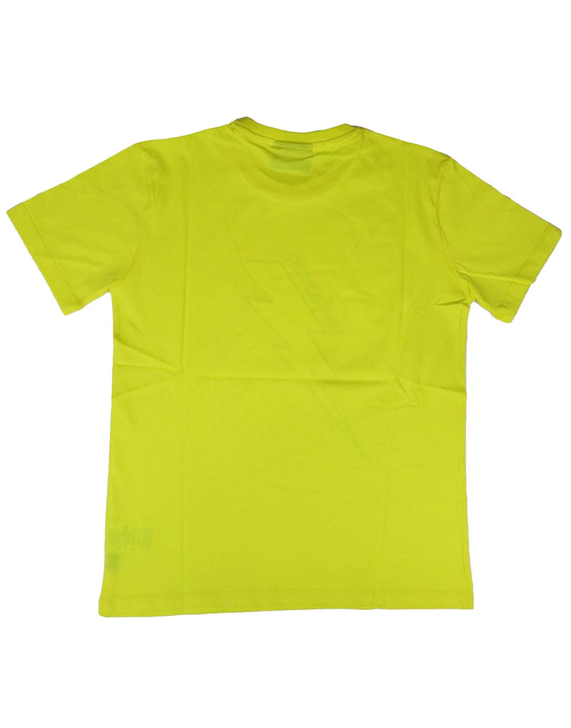 T-SHIRT GIALLA CON LOGO E FULMINE