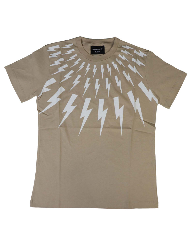 T-SHIRT BEIGE CON FULMINI