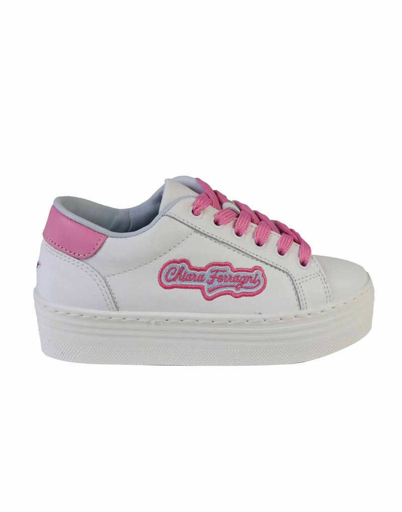 SNEAKERS IN VITELLO ROSA