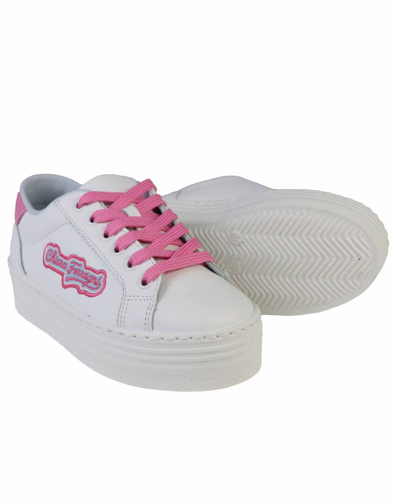 SNEAKERS IN VITELLO ROSA