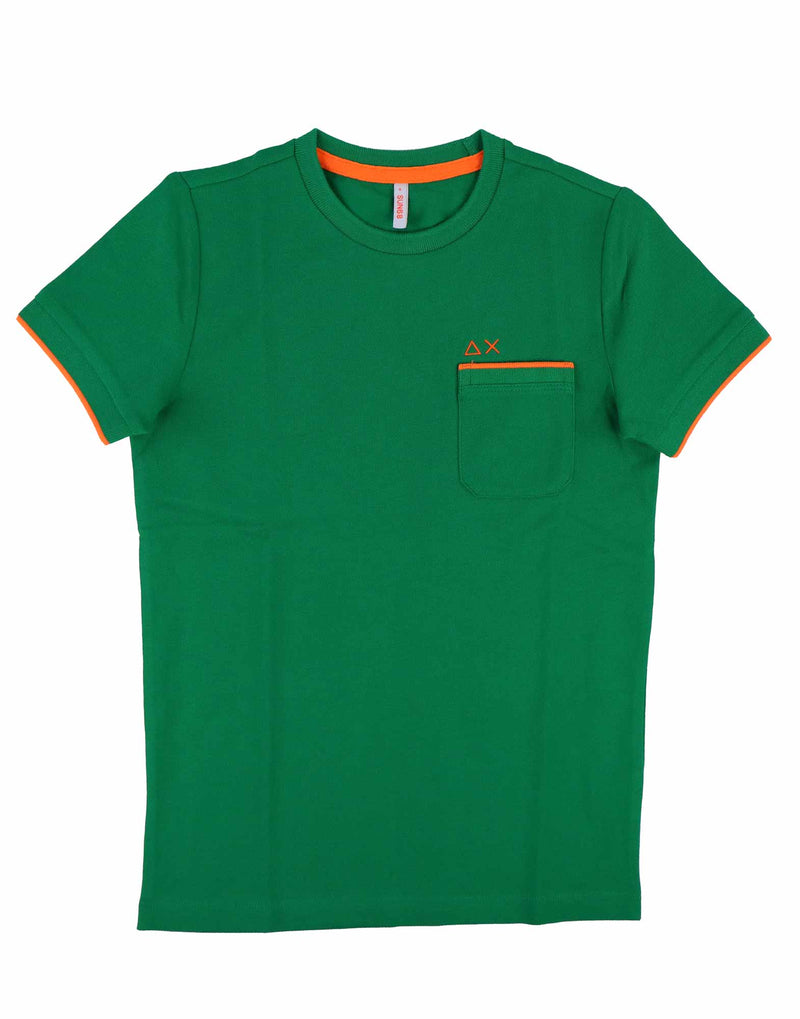 T-SHIRT SUN 68 PIQUET VERDE