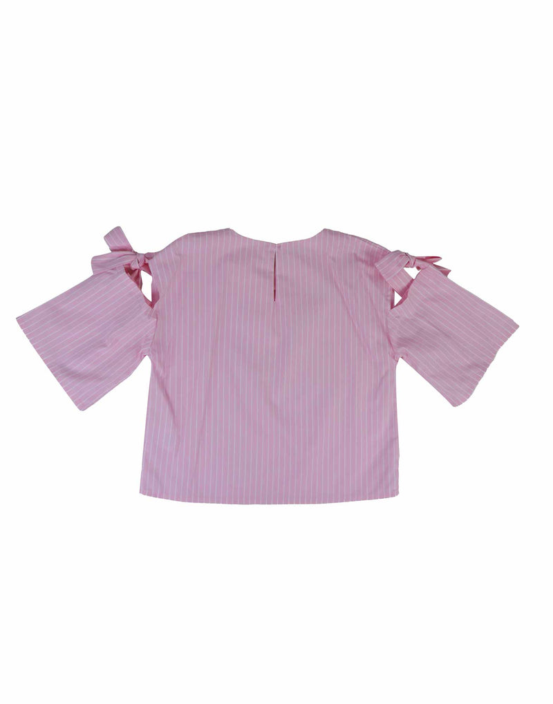 CAMICIA A RIGHE ROSA