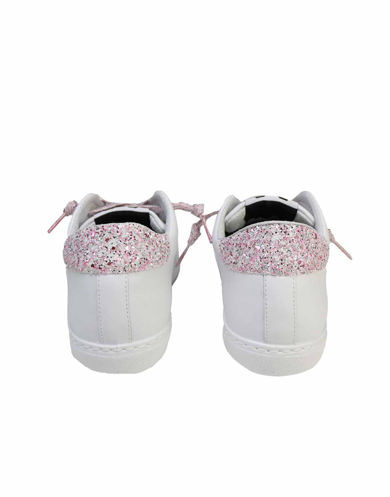 SNEAKER IN VITELLO GLITTER ROSA