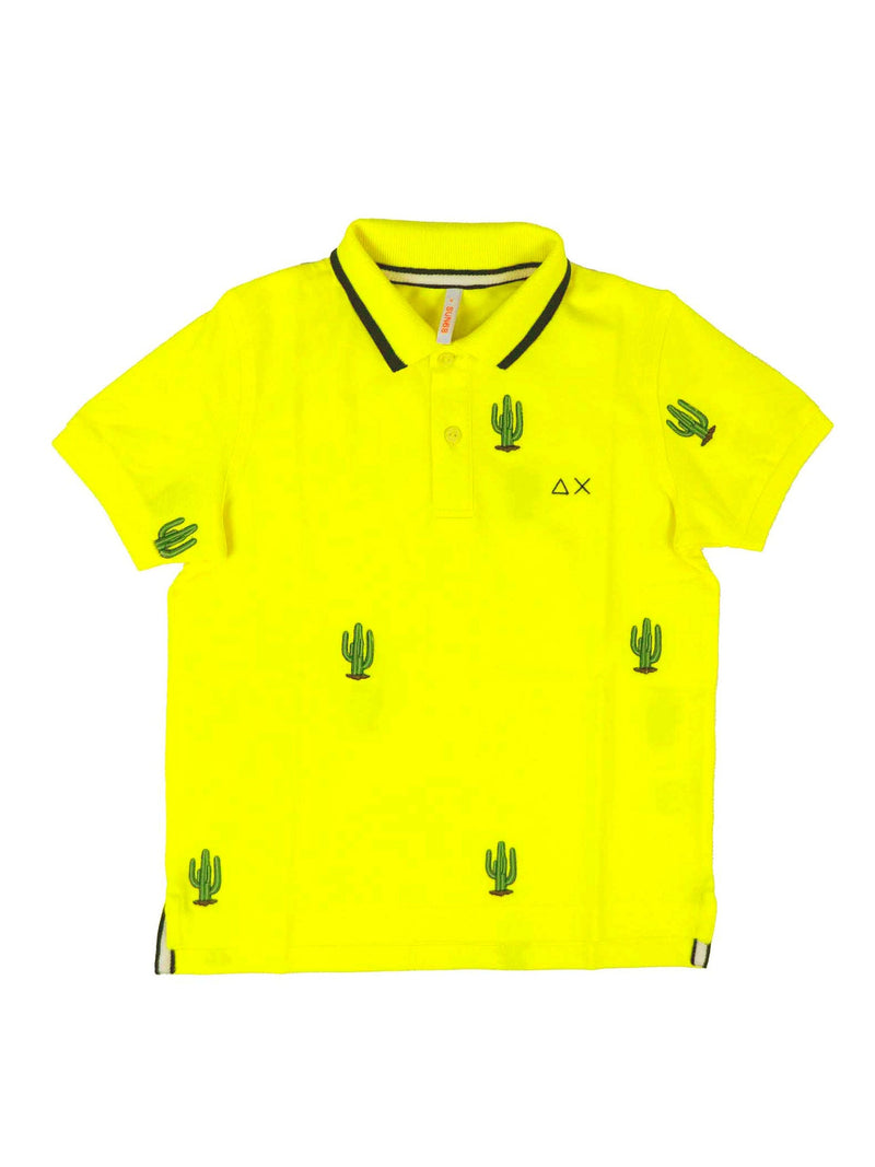 POLO GIALLA CON CACTUS