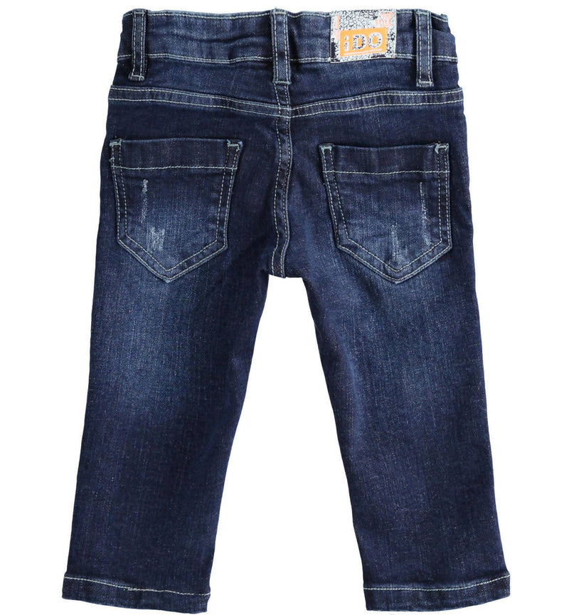 Pantalone denim per bambino in cotone stretch