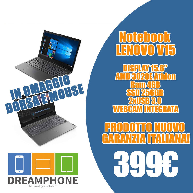 Notebook LENOVO V15 ADA AMD 3020E15,6" SSD 256GB 4GB